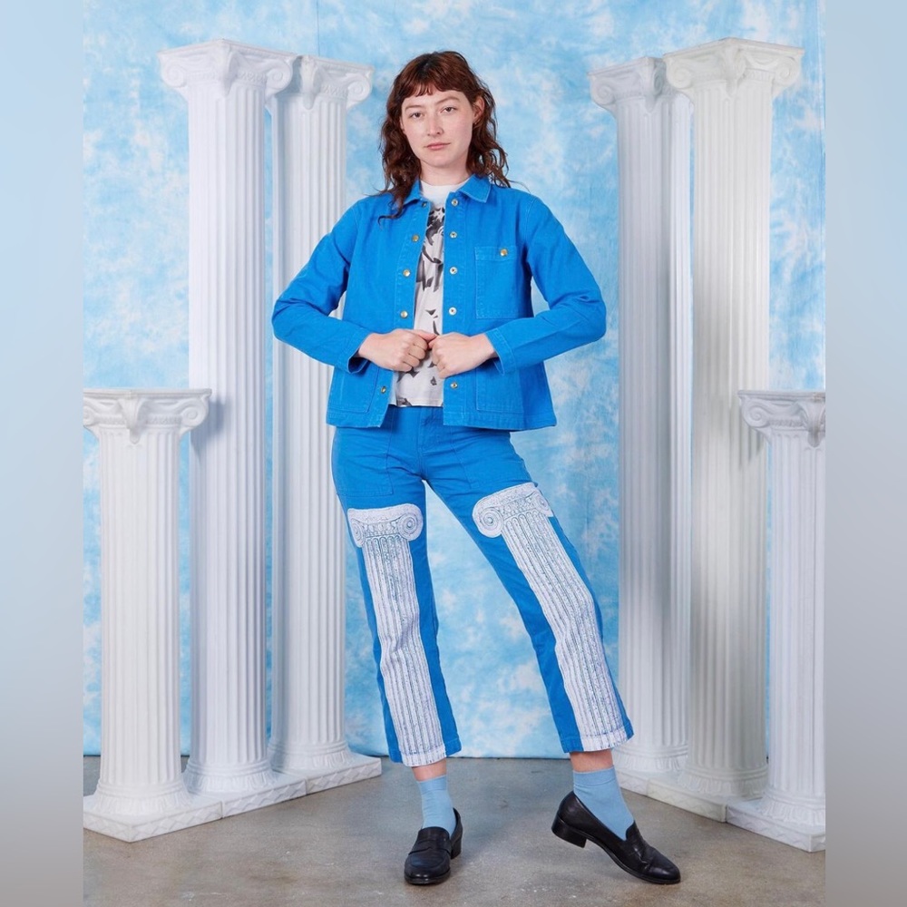 Big bud press neoclassical work pants L cornflower blue brand new
